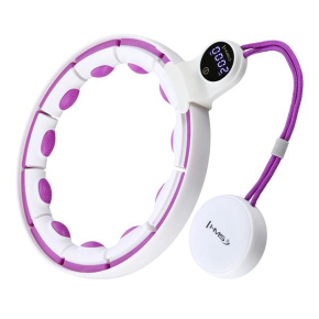 HHM17 BIELA/FIALOVÁ HULA HOOP OBRUČ SO ZÁVAŽÍM, MAGNETY A POČÍTADLOM HMS