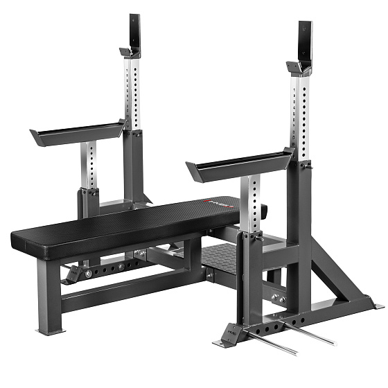 LS6803 BENCHPRESS LAVICA S BEZPEČNOSTNÝMI ZARÁŽKAMI HMS