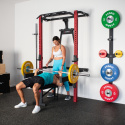 KLT22 ČERVENÝ MULTIFUNKČNÝ POSILŇOVACÍ STOJAN - POWER RACK HMS