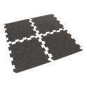 Gumová podlaha puzzle (okraj) SF1050 - 47,8 x 47,8 x 0,8 cm, čierno-červená