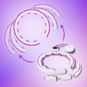 HHM17 BIELA/FIALOVÁ HULA HOOP OBRUČ SO ZÁVAŽÍM, MAGNETY A POČÍTADLOM HMS