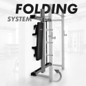 KLT34 SIVÝ SKLADACÍ MULTIFUNKČNÝ POSILŇOVACÍ STOJAN - POWER RACK HMS
