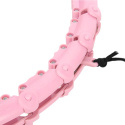 SET HHW11 + BR163 PLUS SIZE RUŽOVÁ MASÁŽNA HULA HOOP SO ZÁVAŽÍM A ZOŠTÍHĽUJÚCIM PÁSOM HMS