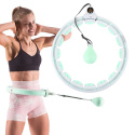 SET HHW06 ZELENÁ + BE163 PLUS SIZE MASÁŽNY HULA HOOP OBRUČ SO ZÁVAŽÍM A POČÍTADLOM HMS