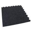 Gumová puzzle podlaha (okraj) SF1050 - 47,8 x 47,8 x 0,8 cm, čierna - modrá