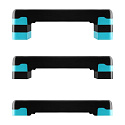 AS002 MODRO-ČIERNY STEP NA AEROBIC HMS