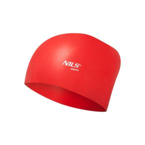 Silikónová čiapka na dlhé vlasy NILS Aqua NQC LH červená