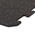 Gumová podlaha puzzle (okraj) SF1050 - 47,8 x 47,8 x 0,8 cm, čierno-červená