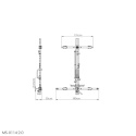MS-U114 2.0 SKLADACÍ POWER RACK NA STENU MARBO