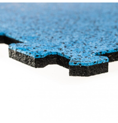 Gumová puzzle podlaha (střed) Sandwich - 47,8 x 47,8 x 1 cm, modro-černá