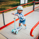 HLB1310 FIALOVÁ DETSKÁ TROJKOLOVÁ KOLOBEŽKA S LED NILS FUN