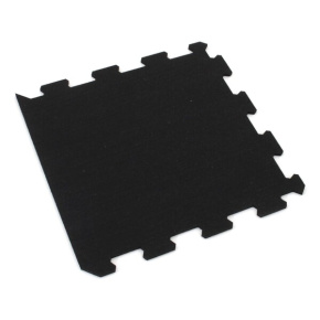 Gumová puzzle podlaha (okraj) SF1050 - 95,6 x 95,6 x 0,8 cm, čierna