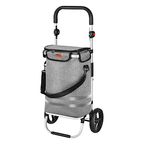 NC4305 PREMIUM ŠEDÁ SKLADACIA NÁKUPNÁ TAŠKA NA KOLIESKACH 50L NILS