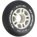 Matné kolieska NILS Extreme PU 84x24 82A s ložiskami ABEC 9, čierna, 4 ks