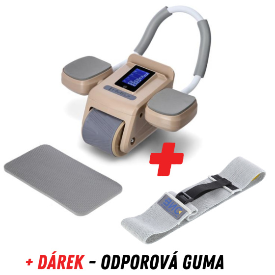 Posilovací válec na břicho HMS KA08 s automatickým vracením + HB010 ZDARMA