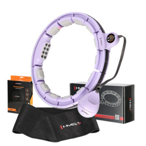 SET HHM13 + BR163 FIALOVÁ MASÁŽNA OBRUČ SO ZÁVAŽÍM, MAGNETMI A POČÍTADLOM HMS