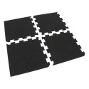 Gumová puzzle podlaha (roh) SF1050 - 95,6 x 95,6 x 0,8 cm, čierna