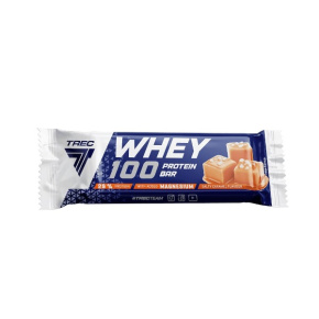Trec Whey 100 proteinová tyčinka 40g s příchutí slaného karamelu Trec Whey 100 proteinová tyčinka 40g s příchutí slaného karamelu