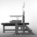 LS6803 BENCHPRESS LAVICA S BEZPEČNOSTNÝMI ZARÁŽKAMI HMS