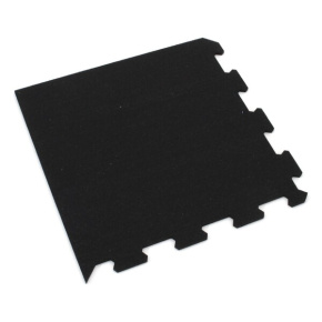 Gumová puzzle podlaha (roh) SF1050 - 95,6 x 95,6 x 0,8 cm, čierna