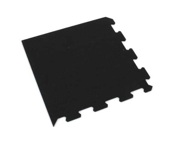 Gumová puzzle podlaha (roh) SF1050 - 95,6 x 95,6 x 0,8 cm, černá
