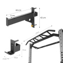 KLT23 SIVÁ SKLADACIA POSILŇOVACIA KLIETKA - POWER RACK HMS
