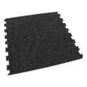 Gumová puzzle podlaha (okraj) SF1050 - 47,8 x 47,8 x 0,8 cm, čierno-šedá