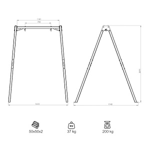 MO-001 KONŠTRUKCIA PRE ZÁHRADNÚ HOJDAČKU MARBO