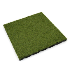 Gumová dopadová dlažba V25/R15 - 50 x 50 x 2,5 cm umělý trávník