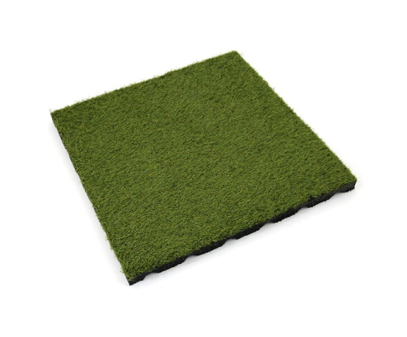 Gumová dopadová dlažba V25/R15 - 50 x 50 x 2,5 cm umělý trávník
