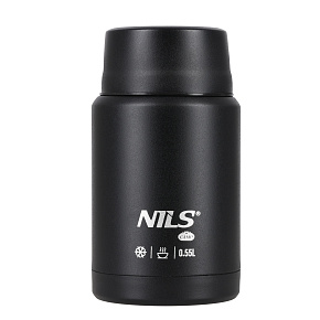NC3807 ČIERNA TERMOSKA NA JEDLO 550ML NILS CAMP