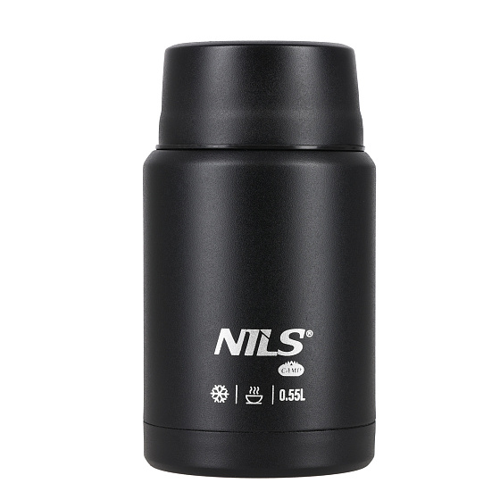 NC3807 ČIERNA TERMOSKA NA JEDLO 550ML NILS CAMP