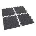 Gumová podlaha puzzle (okraj) SF1050 - 47,8 x 47,8 x 0,8 cm, čierna a biela