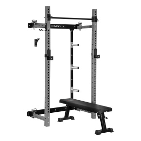 KLT34 SIVÝ SKLADACÍ MULTIFUNKČNÝ POSILŇOVACÍ STOJAN - POWER RACK HMS