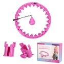 FH01 FIALOVÁ MASÁŽNA HULA HOOP OBRUČ SO ZÁVAŽIAMI