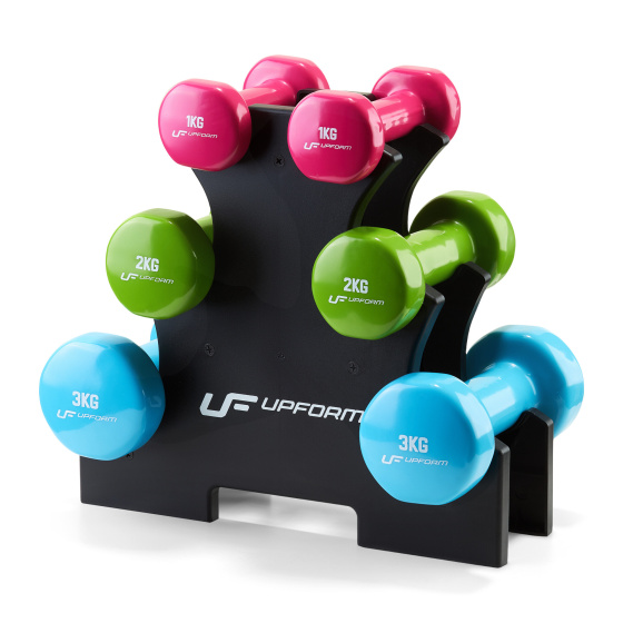 UFDS 12 KG SADA VINYLOVÝCH ČINOK SO STOJANOM UPFORM