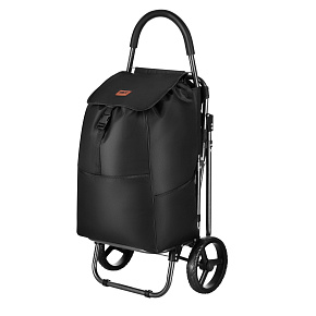 NC4303 ČIERNA NÁKUPNÁ TAŠKA NA KOLIESKACH SO SEDÁTKOM 40L NILS