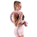 SET HHW06 RUŽOVÁ + BE163 PLUS SIZE MASÁŽNY HULA HOOP OBRUČ SO ZÁVAŽÍM A POČÍTADLOM HMS