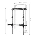 KLT23 SIVÁ SKLADACIA POSILŇOVACIA KLIETKA - POWER RACK HMS