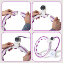 SET HHM17 + BR163 BIELA/FIALOVÁ HULA HOOP OBRUČ SO ZÁVAŽÍM, MAGNETY A POČÍTADLOM HMS