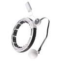 SADA HHM16 BIELA + BR163 PLUS SIZE HULA HOOP SO ZÁVAŽIAMI, MAGNETMI A POČÍTADLOM HMS