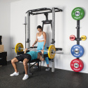 KLT22 SIVÝ MULTIFUNKČNÝ POSILŇOVACÍ STOJAN - POWER RACK HMS