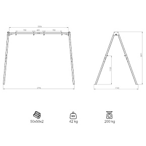 MO-002 KONŠTRUKCIA PRE ZÁHRADNÚ HOJDAČKU MARBO
