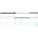 GO1100 OLYMPIJSKÁ OSA 220CM x 50MM + RÝCHLOUZÁVERY ZG1500 HMS PREMIUM