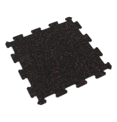 Gumová puzzle podlaha (střed) SF1050 - 47,8 x 47,8 x 0,8 cm, černo-červená