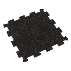 Gumová puzzle podlaha (střed) SF1050 - 47,8 x 47,8 x 0,8 cm, černo-červená