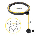 HHM21 ČIERNA/ŽLTÁ HULA HOOP OBRUČ SO ZÁVAŽÍM, MAGNETY A POČÍTADLOM HMS