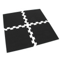 Gumová puzzle podlaha (roh) SF1050 - 95,6 x 95,6 x 0,8 cm, čierna
