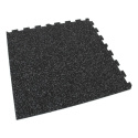 Gumová puzzle podlaha (okraj) SF1050 - 47,8 x 47,8 x 0,8 cm, čierno-šedá