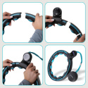 SET HHM17 + BR163 ČIERNA/TYRKYSOVÁ HULA HOOP OBRUČ SO ZÁVAŽÍM, MAGNETY A POČÍTADLOM HMS